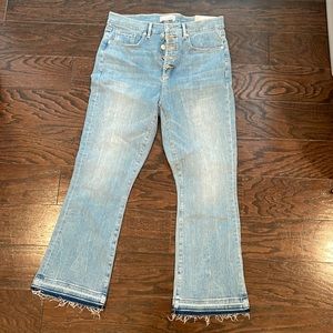NWT loft kick crop high rise jeans size 31